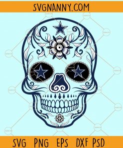 Dallas cowboys sugar skull svg