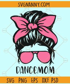 Dance mom messy bun svg