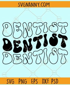 Dentist wavy letters stacked svg