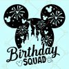 Disneyland Birthday squad Svg