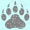 Distressed bear paw print svg