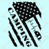 Distressed camping flag svg