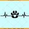 Dog paw EKG svg
