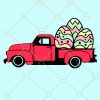 Easter Truck with Eggs Svg