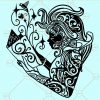 Fairy girl reading a book svg