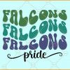 Falcons pride wavy text svg