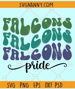 Falcons pride wavy text svg