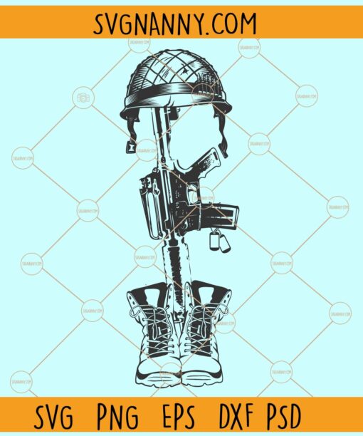 Fallen soldier tribute clipart svg