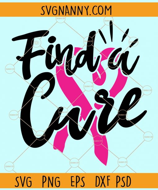 Find a cure Breast cancer awareness svg