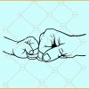 Fist bump father and son svg