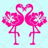 Flamingo couple svg