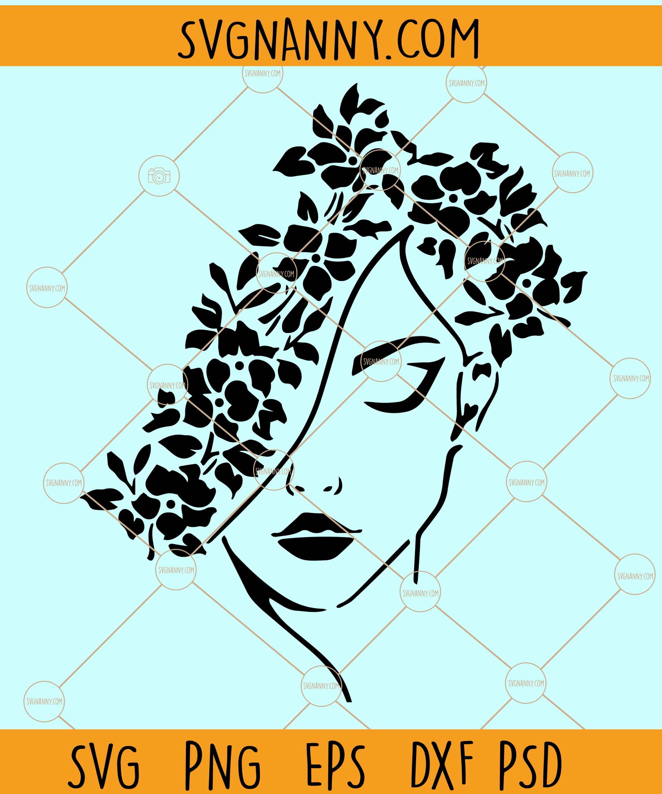 Floral girl svg