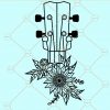 Floral guitar svg
