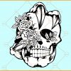 Floral skull monster claws grip svg