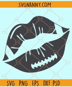 Football kiss lips svg