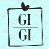 Gigi square frame svg