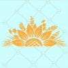 Half sunflower svg