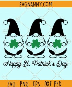 Happy St. Patrick's day with gnomies svg