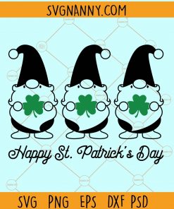 Happy St. Patrick's day with gnomies svg