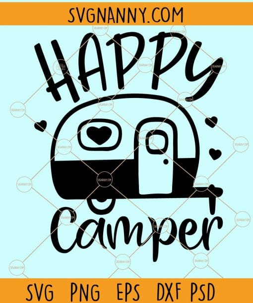 Happy camper trailer svg