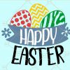 Happy easter with eggs svg