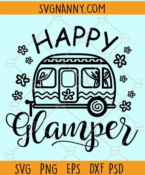 Happy glamper svg