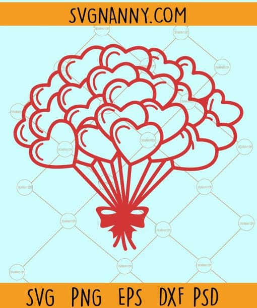 Heart baloons svg