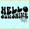 Hello sunshine wavy letters smiley face svg