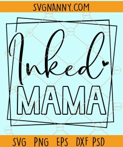 Inked mama square frame svg