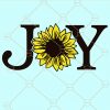 Joy sunflower svg