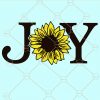 Joy sunflower svg