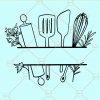 Kitchen split name frame svg