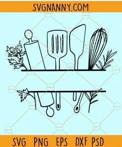 Kitchen split name frame svg