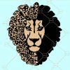 Leo lion face feathers svg