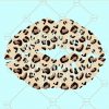 Leopard print lips svg