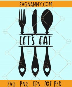 Lets eat cutlery fork knife svg