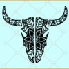 Longhorn skull mandala svg