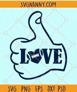 Love cowboys football thumb up svg