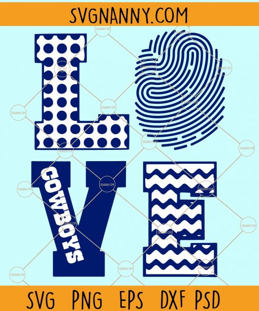 Love cowboys with fingerprint svg