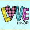 Love gigi life buffalo plaid and leopard print patterns svg