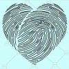 Love heart fingerprint svg