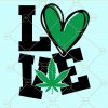 Love weed svg
