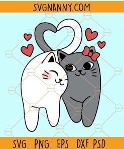 Lovely cat couple svg