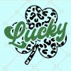Lucky leopard shamrock svg
