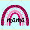 Mama leopard rainbow svg