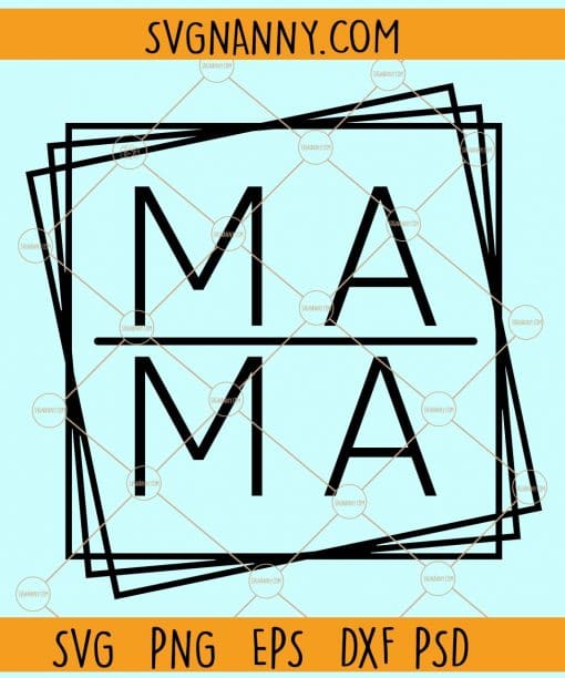 Mama square frame svg