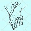 Man woman holding hands svg