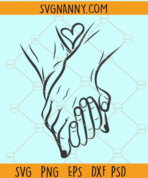 Man woman holding hands svg