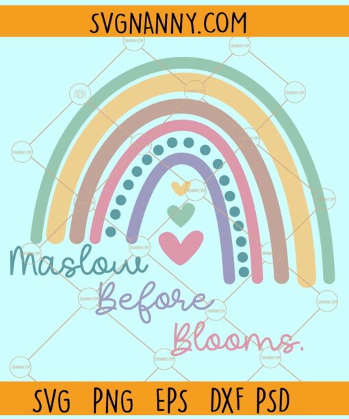 Maslow before blooms rainbow svg