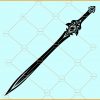 Medieval sword clipart svg